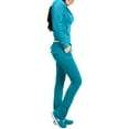 thumbnail image 2 of J. METHOD Women’s Tracksuit Set Casual 2 Piece Outfit Slim Fit Velour Velvet Zip Up Hoodie Jacket Top and Sweatpants Sweatsuit NEWTS03 Turquoise XL, 2 of 6