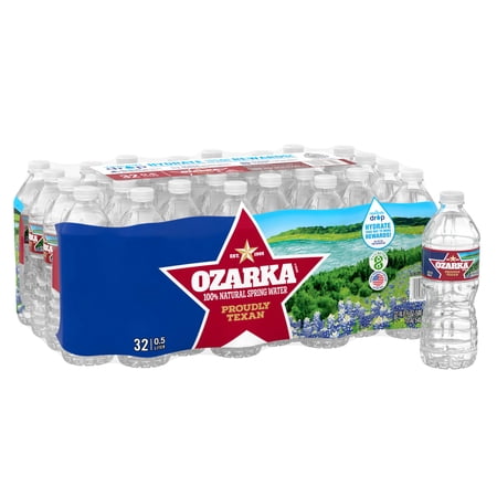 Ozarka Texas Spring Water, 16.9 Fl Oz, 32-Pack Plastic Bottles