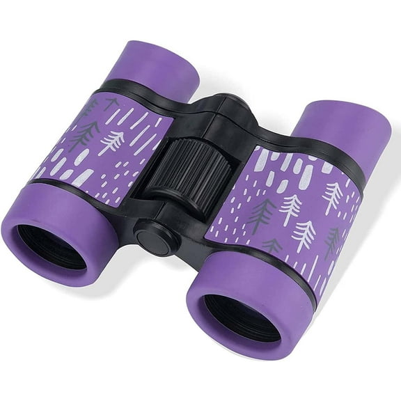 Binoculars for Kids Compact Mini Folding Binoculars Gift Toy Girls Boys Pocket Child Binocular Binoculars for Bird Watching Hiking Hunting Concerts Camping Travel Theater Purple