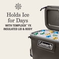 thumbnail image 4 of Coleman Convoy Series 65-Quart Hard Cooler with Wheels, up to 48 Cans, Brown Walnut Color, 4 of 8