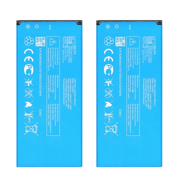 Replacement Battery For TRACFONE TCL A3 A509DL Replacement TLI028C7 TLI028C1 Battery 3000mAh Tool-2PCS