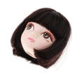 thumbnail image 1 of Escultura de muñeca con corte de cabellero Bob, ojos de pintura para fabricación de bricolaje 1/6 BJD Doll Hugo Cabeza de muñeca BJD con pelo, 1 of 7