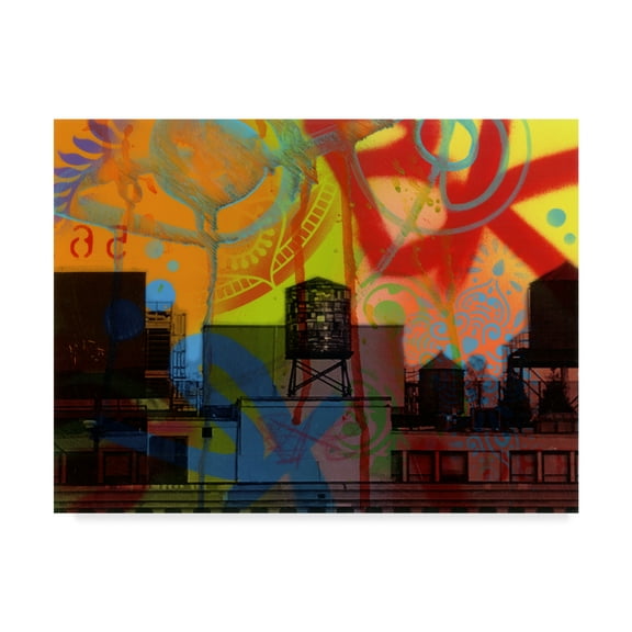 Trademark Fine Art 'Brooklyn Watertower' Canvas Art by Dean Russo