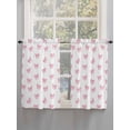 thumbnail image 5 of Valentine's Day 2 Panel Kitchen Curtains for Windows, Pink Bows Shining Stars Simple Art Bathroom Privacy Curtain, Home Décor Window Treatment for Bedroom/Living Room 55"x45", 5 of 6