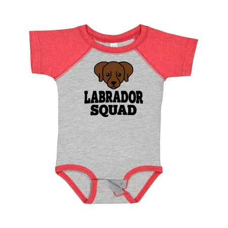 

Inktastic Dog Chocolate Labrador Squad Boys or Girls Baby Bodysuit