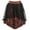 Brown, variant on USSUMA Skirts for Women Midi Skirt Solid Color Retro Ruffles Mid-Calf Skirt Mesh Gothic Retro Dress Breathable Skirt Meeting s Black Skirt for Women Polyester L