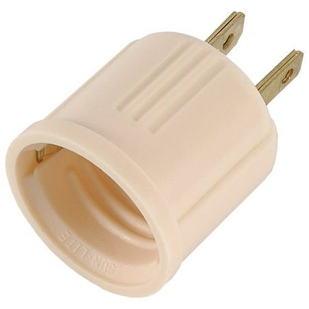 GE Socket Adapter, Polarized, Ivory – 54173