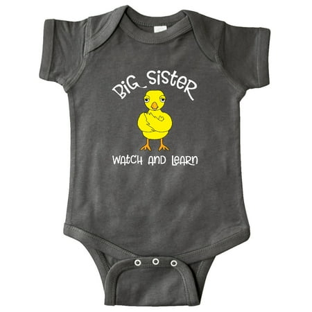 

Inktastic Big Sister Chick White Text Gift Baby Girl Bodysuit