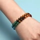 thumbnail image 5 of Pulsera de cristal natural de piedra para los hombres las mujeres de doble cordón elástico ajustable de la energía de la cadena de joyería, 5 of 6