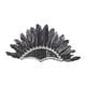 thumbnail image 1 of Tocado de plumas indio, tocado, disfraz, diadema de plumas decorativa, tocado negro, 1 of 9
