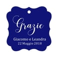 thumbnail image 1 of Darling Souvenir Wedding Favor Tag Grazie Wedding Thank You Gift Custom Hang Tags-Blue-100 Tags, 1 of 1