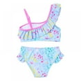 thumbnail image 3 of BESLY Little Girl's Ruffle Bikini Swimsuit High Waist Beach Bathing Suit Quick Dry Sport Swimwear, 3 of 5