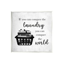 Stupell Industries Conquering Laundry & World Casual Home Phrase Graphic Art Unframed Art Print Wall Art, Design by Natalie Carpentieri