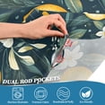 thumbnail image 4 of Yayeee Kitchen Valance Rod Pocket 54" x 18" Living Room Window Curtain, Blue Floral Lemons, 4 of 6