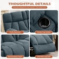 thumbnail image 3 of JONPONY Loveseat Recliner, Reclining Sofa with Cup-Holders, 2-Seater Couch for Living Room, Love Seat Manual Oversized Recliner with Ergonomic,Blue, 3 of 12