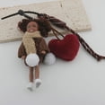 thumbnail image 4 of Trendy Curly Dolls Keychain with Braided Rope Heart Handmade Keyring Pendant Bag Ornament for Everyday Use and Gifts, 4 of 8