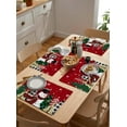 thumbnail image 5 of Christmas Snowman Placemats Set of 6 Christmas Tree Placemat,Non Slip Washable Farmhouse Red Table Mats Set Winter Snowflake Table Placemats for Kitchen Dining Table,Holiday Party Xmas Decoration, 5 of 6