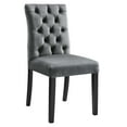 thumbnail image 3 of Modway Duchess Performance Velvet Dining Chairs - Set of 2 in Gray, 3 of 9