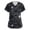 Black-A#70526NN, variant on Cartoon Animal Print Womens Scrub Top Stretchy S-5XL Plus Size Women’s Nurse Uniforms with Pocket V Neck Short Sleeve Womens Scrubs