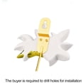thumbnail image 6 of ABPETE 3 Pcs Resin Flower Wall Hooks Creative Lily Wall Mounted Hooks for Hanging Coat Hat Towel Bag Key Hooks Living Room Bathroom Vintage Wall Decor, 6 of 12