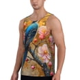 thumbnail image 2 of Logiee Bluebird Blossom Elegance Print Men's Workout Tank Top,Quick Dry Workout Tank Top,Gym Muscle Tee,Fitness Bodybuilding Sleeveless T Shirt-3X-Large, 2 of 7