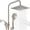 Brushed Nickel, variant on Dual Shower Head Combo Bright Silver 8'' High Rain With Handheld Spray 6+1 Settings