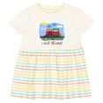 thumbnail image 3 of Inktastic I Love Trains Girls Baby Dress, 3 of 5
