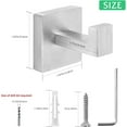 thumbnail image 6 of Towel Hooks Robe Hook Coat Hook Stainless Steel Heavy Duty Bathrooms Square Hooks Wall Mounted for Bathroom Kitchen Bedroom Brushed Gold 2 Pack, 6 of 6