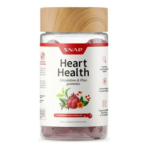Snap supplements Heart Health Gummies (Watermellon) 60ct