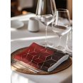 thumbnail image 6 of Ombre Red Geometric Cloth Napkins Set of 8 Reusable Dinner Napkins, Modern Abstract Art Cocktail Napkin Washable Table Napkins for Wedding/Holiday Party/Baby Shower 20"x20", 6 of 7