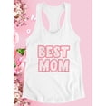 thumbnail image 3 of Best Mom Pink Bold Text Racerback Tank Women -Image by Shutterstock, Female x-Large, 3 of 4