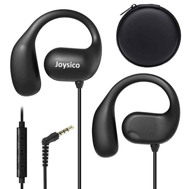 Auriculares abiertos Joysico cableados con micrófono y control de volumen