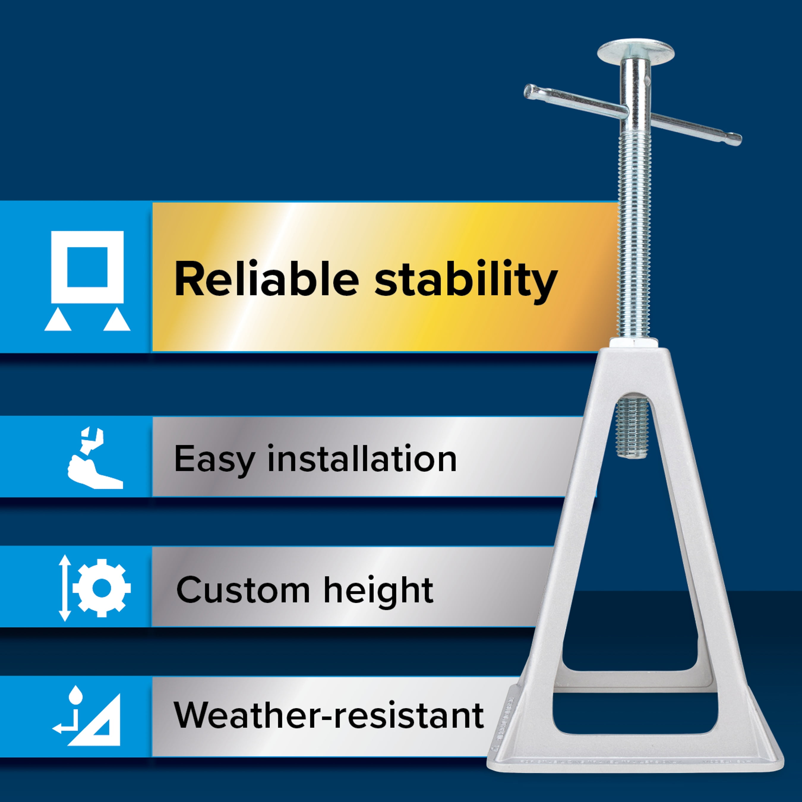 Camco Aluminum Stack Jacks, Stabilize, Position and Level Your RV, Trailer or Camper - 4 pack (44560)