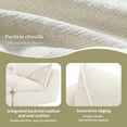 thumbnail image 5 of 116" Oversized Modular Sectional Sofa, Chenille Cloud Couch with Movable Ottoman, 4 Seat L-Shaped Sofa with Double Layer Support, No Assembly Required, White, 5 of 8