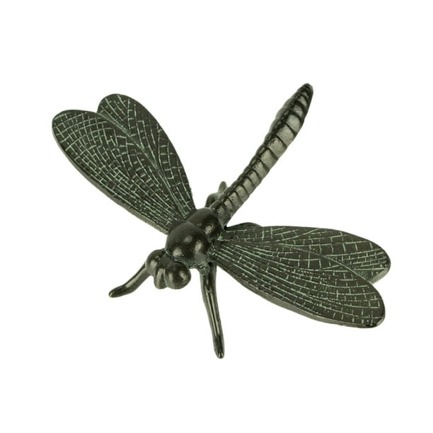 Bronze Finish Cast Iron Garden Dragonfly Indoor Outdoor Statue