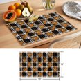 thumbnail image 6 of Burnt Orange Geometric Placemats Set of 8 Black White Boho Place Mats Indoor Wipeable Table Mats Washable Cloth Dining Table Placemats for Kitchen Holiday Party Home Decor 13x19 Inch, 6 of 9