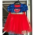 thumbnail image 3 of Toddler Girls Sequins Supergirl Cosplay Dress Kids Princess Halloween Dress Up Costume, 3 of 7