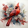 thumbnail image 1 of 5D DIY Cardenal en Una Rama Kit 40x40cm, 1 of 9