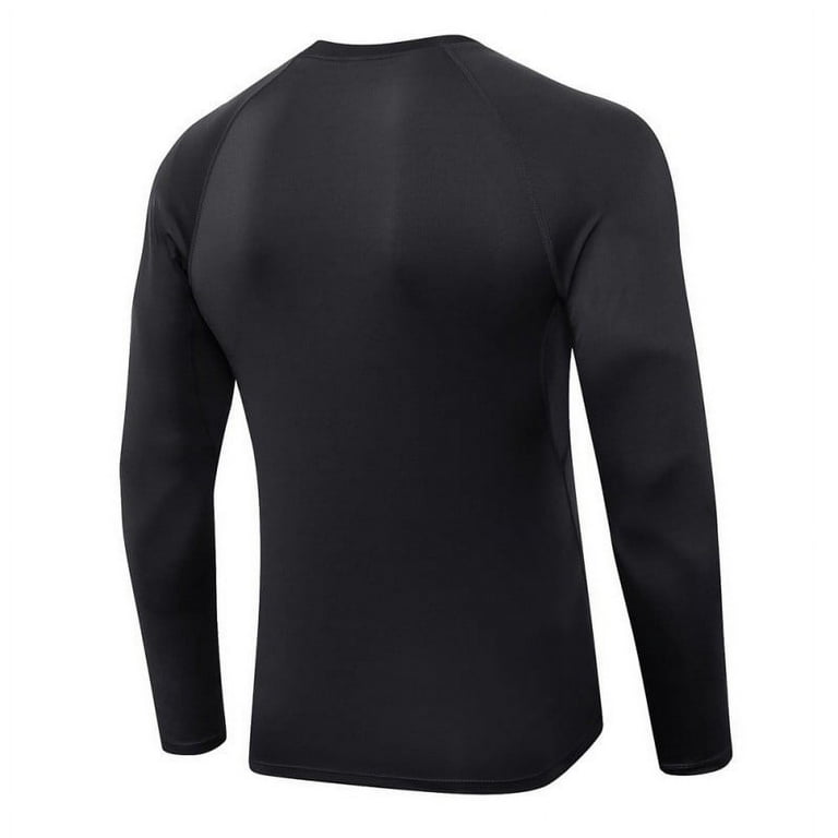 Oaktree-Mens Compression Shirts Long Sleeve Tights Sports Running T-shirts  Athletic Workout Shirt 