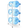 thumbnail image 1 of Estantería de 3 Niveles para Garrafones, Soporte de Acero Resistente y Desmontable para 3 Botellas  (Blanco), 1 of 4