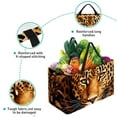 thumbnail image 3 of Leopard Large Capacity Foldable Oxford Cloth Decorative Box - Reusable Picnic Basket, Shopping Basket, and Storage Basket, 3 of 7