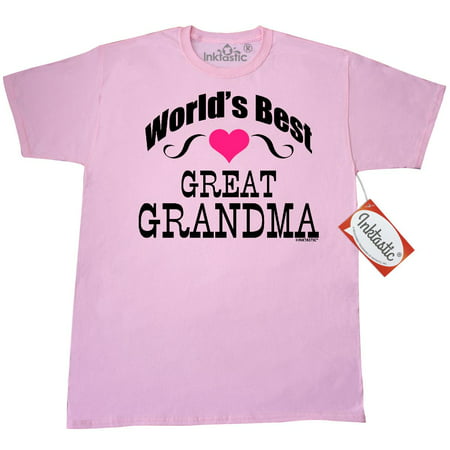 Inktastic World's Best Great Grandma T-Shirt Mom Dad Aunt Mens Adult Clothing Apparel Tees