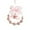 Pink, variant on Christmas Car Wreath, Red Bow Christmas Wreath, 5.3" Christmas Decorations, Door Decor, Artificial Leaves Car Wreath for Truck SUV Holiday Festival