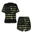 thumbnail image 5 of Lsque American Flag Camo Women's Short-Sleeved Pajama Set - 2 Piece Soft and Lightweight Sleepwear Set-Large, 5 of 9