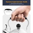 thumbnail image 3 of Tea Kettle, 2 Quart Stainless Steel Whistling Tea Kettle, Stovetop Whistling Teakettle Tea Pots for Stove Top with Ergonomic Folding Handle, Small Te, 3 of 6
