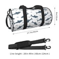 thumbnail image 2 of Balery Cute Shark Bolsa de Gimnasio para Mujeres y Hombres, Bolsa de Viaje Impermeable, Bolsa de Fin de Semana con Compartimento para Zapatos y Bolsillo Húmedo, 2 of 6