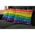 thumbnail image 5 of Ambesonne Rainbow Throw Pillow Cover 4 Pack, Gay Pride Flag Dots, 20", Multicolor, 5 of 5