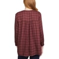 thumbnail image 3 of Wrangler Ladies' Plaid Blouse Brown, XL, 3 of 6