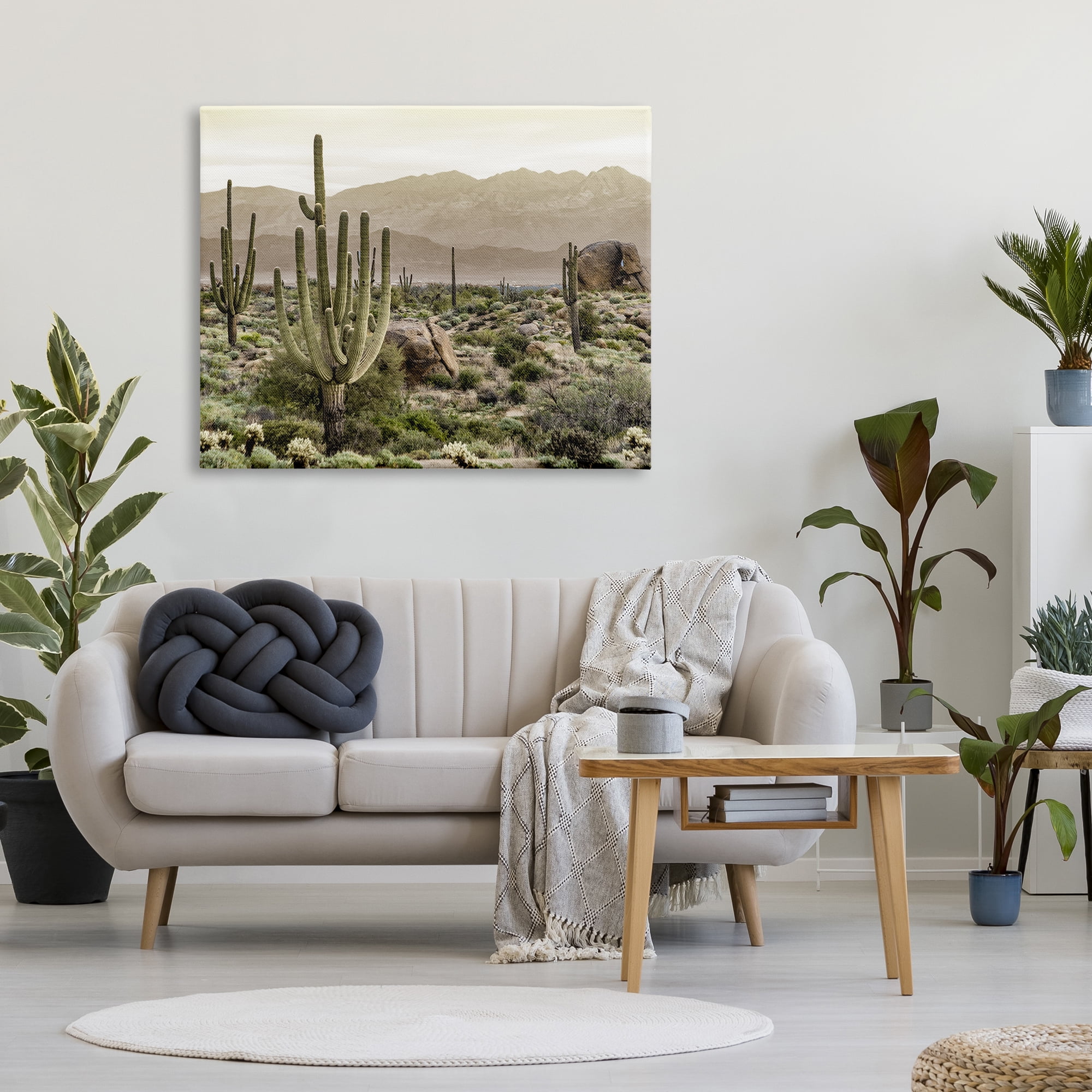 Stupell Industries Rocky Desert Landscape Landscape Photography Gallery Wrapped Canvas Art Print Wall Art, 48 x 36