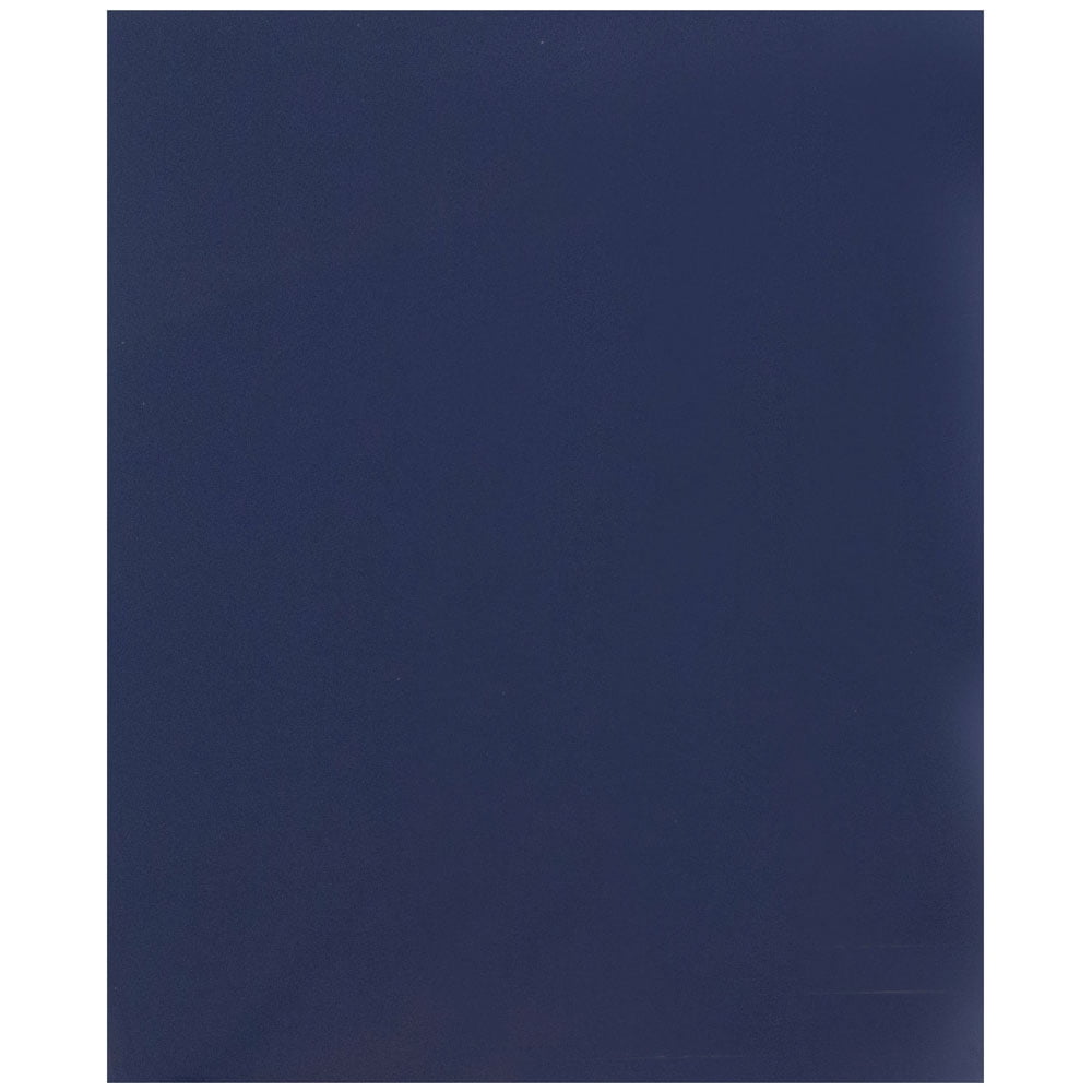 JAM Paper Laminated Two Pocket Glossy Folders, Navy Blue, Bulk 100/Box